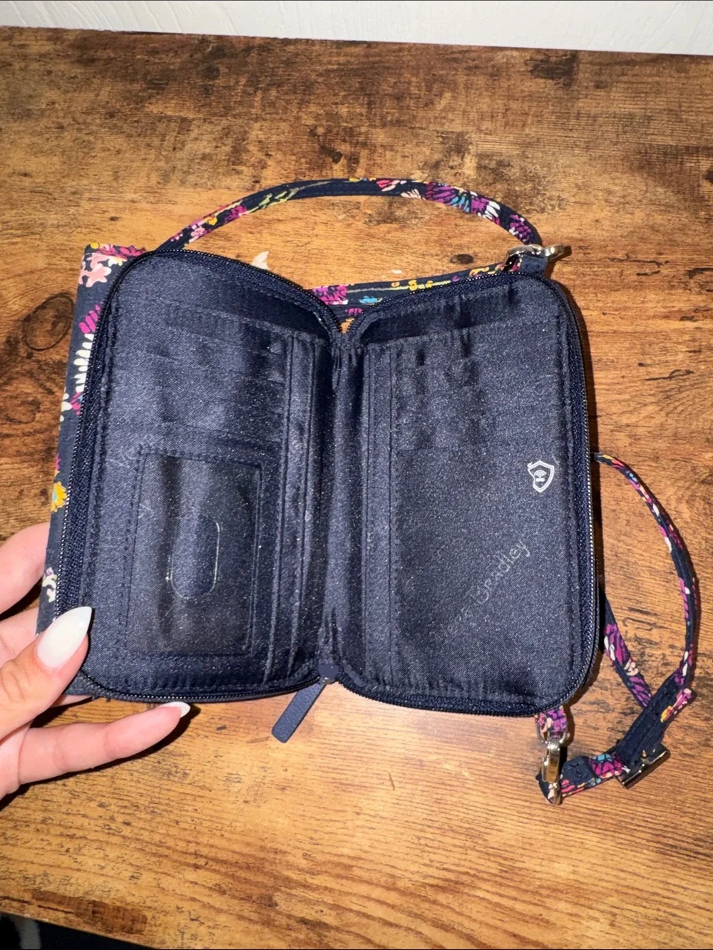Vera Bradley Black Floral Quilted Crossbody